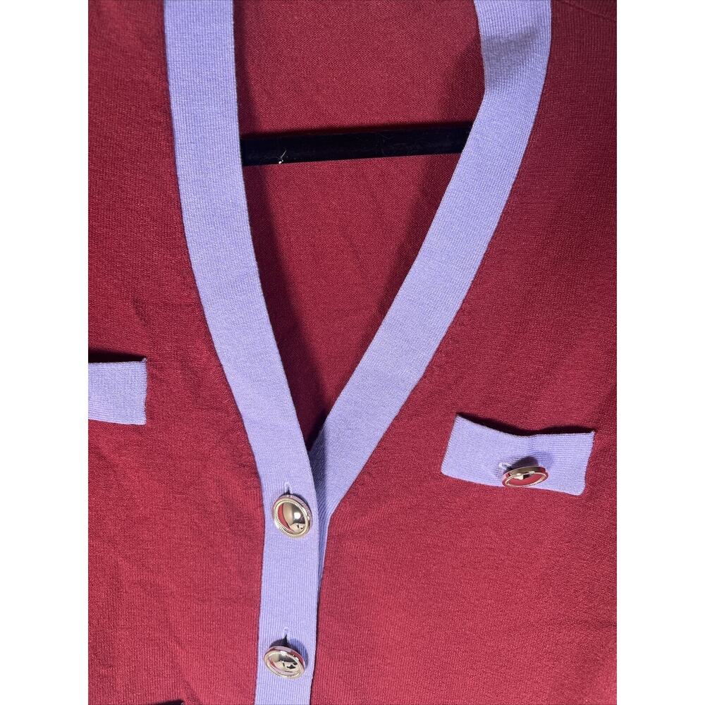 Ann Taylor Pocket V Neck Cropped Cardigan - Picture 3 of 8
